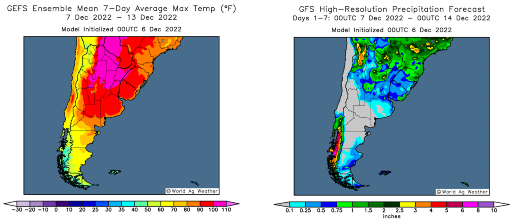 7-day average max temp
high resolution precipitation forecast